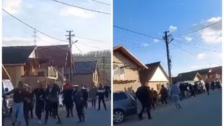 VIDEO - Scene incredibile surprinse în Ardustat. Bătaie după rugăciune