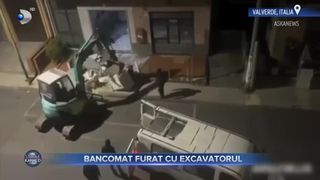 Bancomat furat cu excavatorul