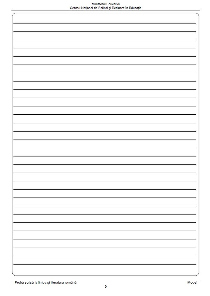 Subiecte Română simulare Evaluare Națională 2023. 