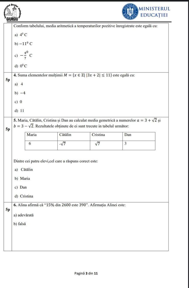 Subiecte Matematică simulare Evaluare Națională 2023. Ce exerciții și probleme se vor da în acest an?