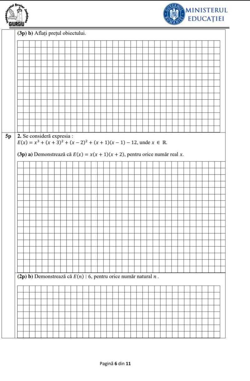 Subiecte Matematică simulare Evaluare Națională 2023. Ce exerciții și probleme se vor da în acest an?