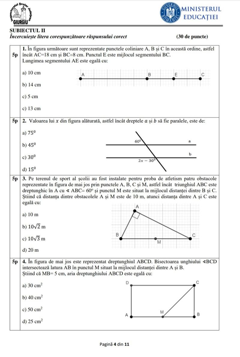 Subiecte Matematică simulare Evaluare Națională 2023. Ce exerciții și probleme se vor da în acest an?