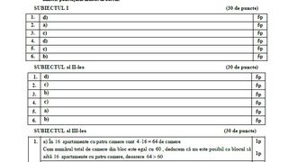 Barem matematică simulare Evaluare Națională 2023.