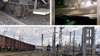 Vagonul unui tren care transporta vehicule militare a deraiat, în Brașov. 