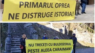 Protest în plină desfășurare la Primăria Sinaia. Care este motivul protestatarilor