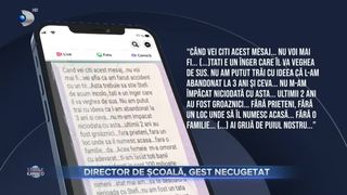 Director de școală, gest necugetat