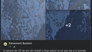 T&acirc;nără &icirc;n v&acirc;rstă de 25 de ani, la un pas să &icirc;și piardă viața. A căzut 100 de metri, &icirc;ntr-o prăpastie din Munţii Bucegi