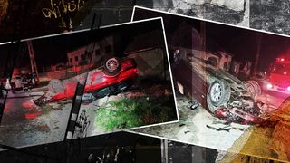 FOTO: Accident dramatic în Satu Mare! Doi tineri au fost la un pas de moarte după ce s-au răsturnat cu mașina