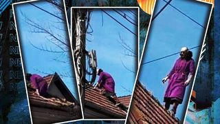 VIDEO | Scene ireale în Cluj-Napoca! Un american s-a urcat pe acoperişul casei, înarmat cu o lingură, amenințând că își va ucide soția