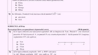 Subiecte simulare Matematică Evaluării Naționale 2023.