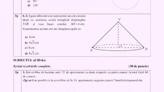 Barem Matematică Simulare Evaluare Națională 2023.