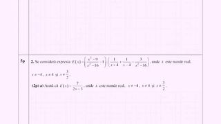 Barem Matematică Simulare Evaluare Națională 2023.