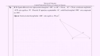 Barem Matematică Simulare Evaluare Națională 2023.