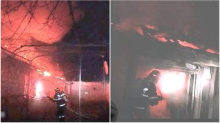 Incendiu de proporții în Slobozia Ciorăști! Flăcările au mistuit o casă din cauza coșului de fum