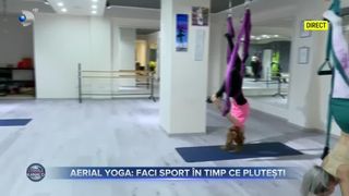 VIDEO- Aerial yoga, relaxare și tonifiere în hamac