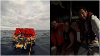 Salvați din mijlocul oceanului după ce au fost loviți de o balenă ucigașă