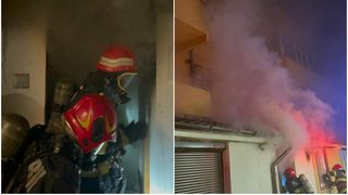 VIDEO - Incendiu la un apartament din Focșani. ISU Vrancea: „Nu depozitați materiale combustibile în zona aparatelor de gătit!”