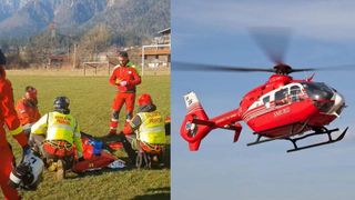 VIDEO | Un bărbat a fost salvat cu elicopterul SMURD după ce a rămas pe munte