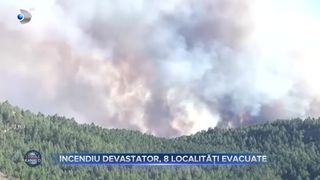 Incendiu devastator, 8 localități evacuate