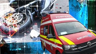 VIDEO - Un șofer a ajuns la spital, după ce a lovit două  mașini, în urma unei crize de epilepsie