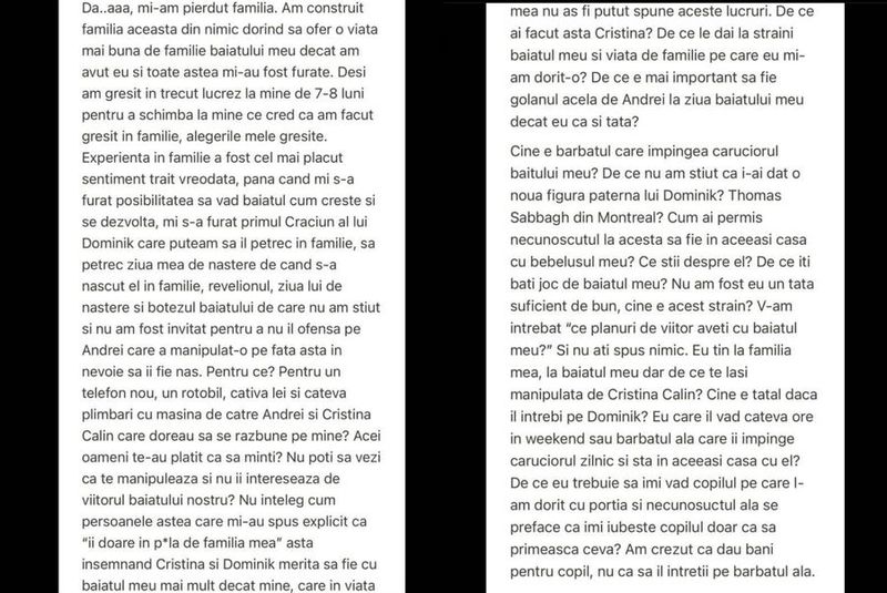 Mesajul scrie de Bogdan pe rețelele de socializare, cu câteva ore în urma tragediei.