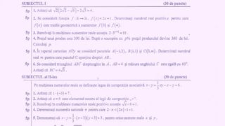 Simulare BAC 2023 Matematică.