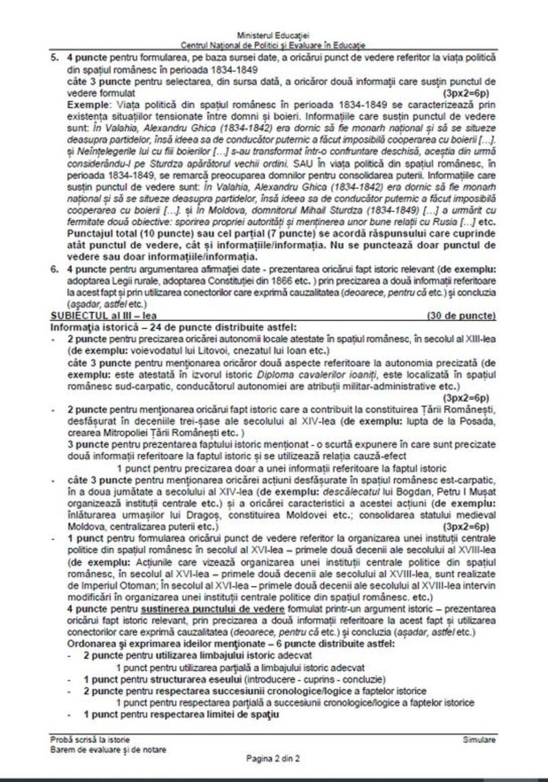 Simulare Bacalaureat 2023. Consultă baremul la Matematică și Istorie și calculează-ți punctajul! 