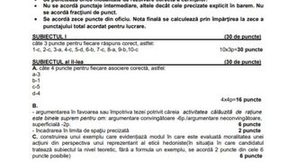 Barem simulare Filosofie BAC 2023. Rezolvarea corectă a subiectelor!