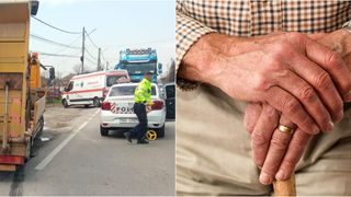 FOTO/VIDEO - Un pieton de 91 de ani a murit, după ce a fost lovit de un camion pe o trecere de pietoni din Vâlcea