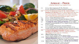 Calendar ortodox aprilie 2023. Zile cu dezlegare la pește