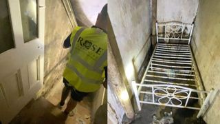 Cameră secretă dincolo de perete din baie