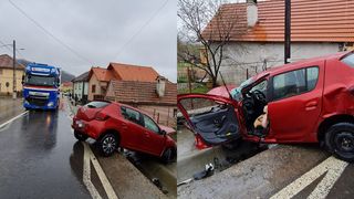 Accident grav pe DN 14, în localitatea Șeica Mare. Șoferul este inconștient