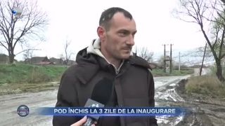 VIDEO- Podul provizoriu, construit peste râul Someș, s-a fisurat