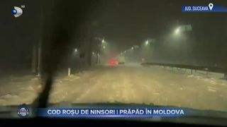 Moldova este sub nămeți! Zeci de drumuri naționale și județene au fost blocate 