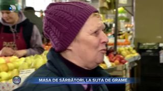 Masa de sărbători, la suta de grame