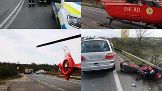 Accident rutier grav în județul Giurgiu. Un motociclist a fost intubat