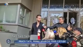 Frații Tate, prima apariție fără cătușe