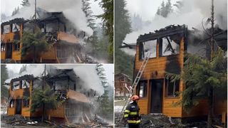 O pensiune din Suceava s-a făcut scrum, după ce a fost cuprinsă de flăcări