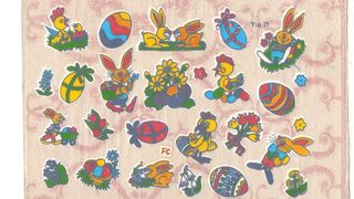 Abțibilduri pentru ușa frigiderului din anii 80.