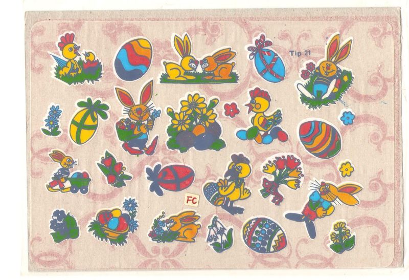 Abțibilduri pentru ușa frigiderului din anii 80.