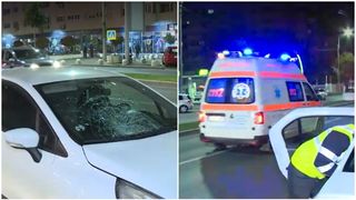 Accident în Capitală. Un bărbat a ajuns de urgență la spital, după ce a fost izbit în plin pe o trecere de pietoni