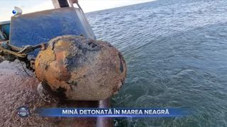VIDEO- Mină detonată în Marea Neagră. Dispozitivul era din timpul celui de-Al Doilea Război Mondial