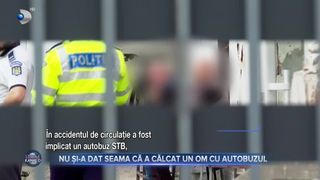 Nu și-a dat seama că a călcat un om cu autobuzul