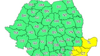 VIDEO - Cod galben de ploi abundente în România. Sunt anunțate intensificări ale vântului până joi seară