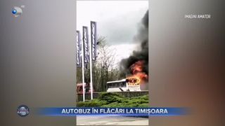 Autobuz &icirc;n flăcări la Timișoara