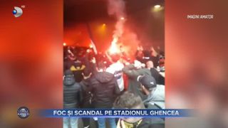 VIDEO- Foc și scandal pe stadionul Ghencea