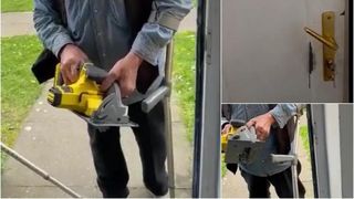 Scene de coșmar trăite de câțiva chiriași! Proprietarul apartamentului a dat buzna în casă amenințându-i cu un fierăstrău circular 