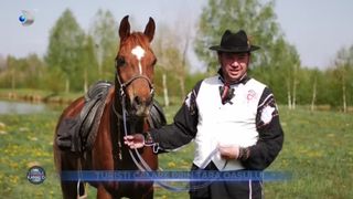 Turiști călare prin Țara Oașului