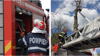 Un bărbat din Arad a rămas blocat într-o nacelă, în timp ce încerca să toaleteze arbori. Pompierii au intervenit în acest caz