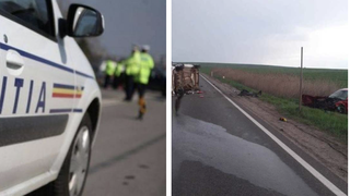 În Cluj, trei persoane au fost transportate la spital, după ce două autoturisme s-au ciocnit pe DN1